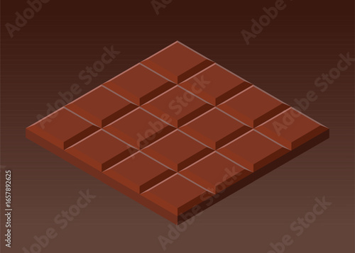 Isometric Chocolate Bar — 4x4 Tiles