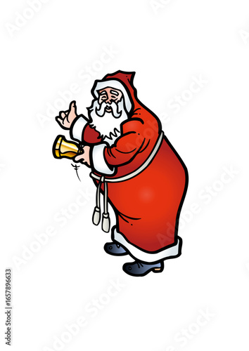 Santa Claus (Father Christmas) ringing with a bell