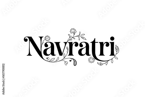 Creative Navratri Typography Logos and Calligraphy Designs