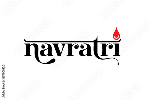 Creative Navratri Typography Logos and Calligraphy Designs