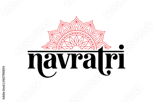 Creative Navratri Typography Logos and Calligraphy Designs