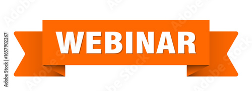 webinar ribbon isolated on transparent background. webinar ribbon
