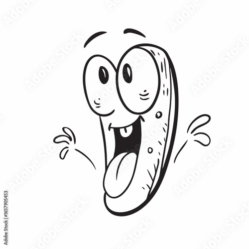 Cartoon Pickle Character