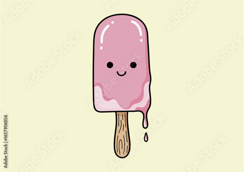 A delicious chocolate dipped ice cream stick