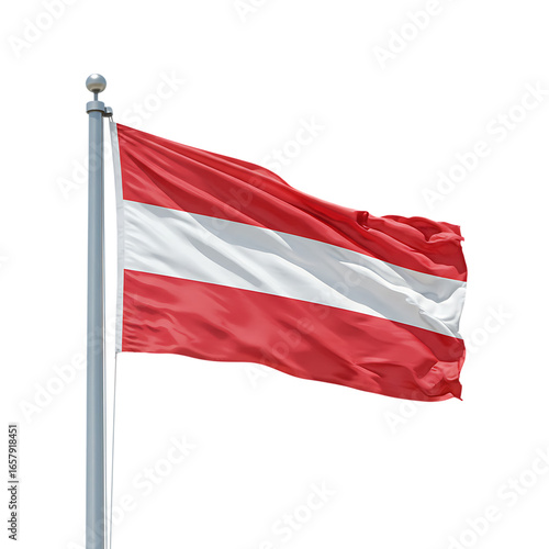 Free Download Austrian Red White Red Horizontal Stripes Flag Isolated Transparent Background - GFXLoad