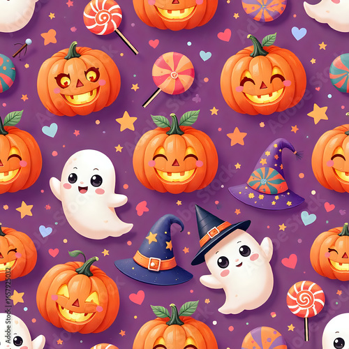 halloween seamless pattern