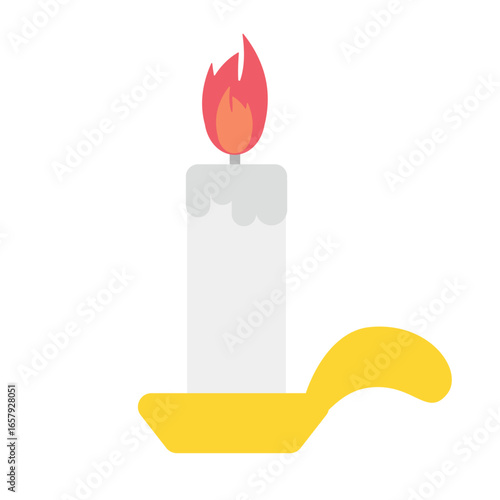 シンプルなろうそくアイコン：ホラー・ミステリー - Simple Candle Icon: Horror and Mystery