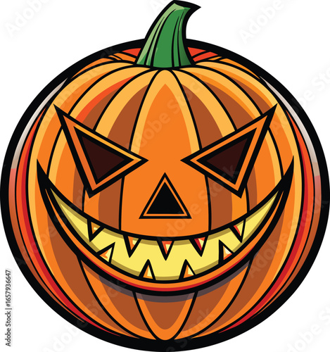  jack o lantern Pumpkin Art Variations Spooky Halloween Pumpkin Face Design