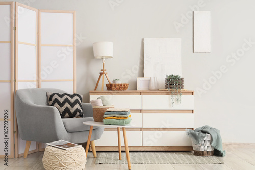 Interior of light living ro...