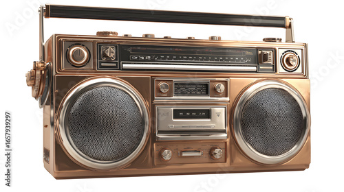 old radio isolated on white