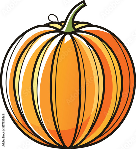 Pumpkin Art Variations Autumn Harvest Pumpkin Illustration
