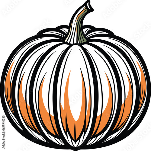 Pumpkin Art Variations Stylish Pumpkin Vector Illustration Design