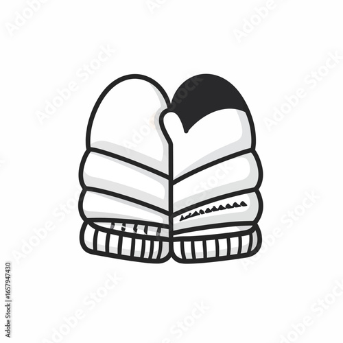Cartoon Winter Gloves with Layered Design