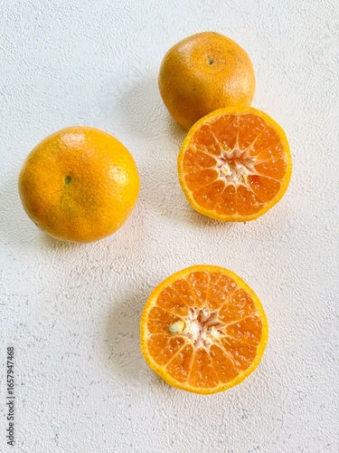 Close-Up of Fresh Tangerines 