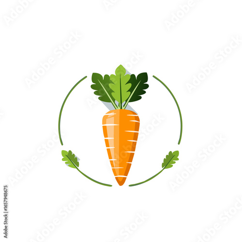Vibrant Carrot Illustration: Fresh Produce, Healthy Eating, Vitamin A