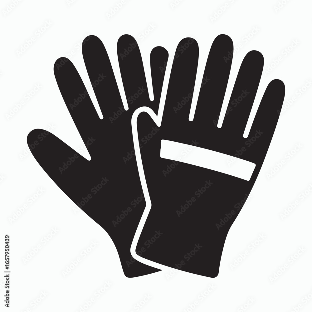 Fototapeta premium Pair of work gloves isolated on white background