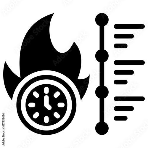 Deadline Glyph Icon