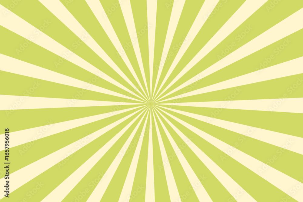 Fototapeta premium A vibrant green and white sunburst background radiating outward, creating a dynamic and energetic visual effect.
