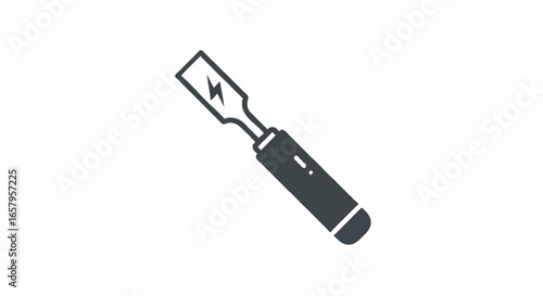 Electric Chisel Icon Cutting-Edge Power Tool Symbol for Modern Woodworking Technology Projects. Precision Instrument Vector Graphic.