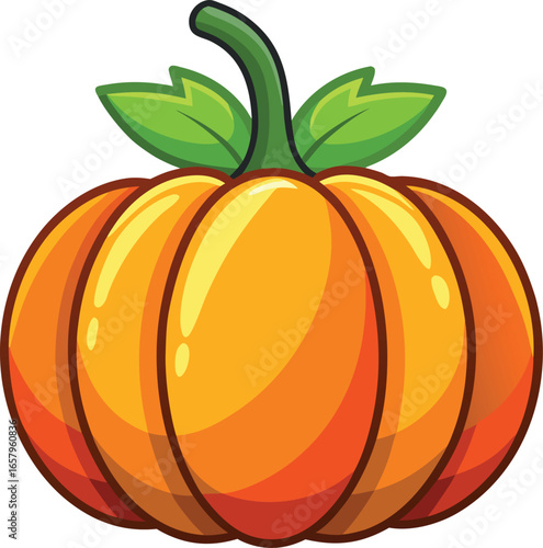 Autumn Halloween Elements Cute Orange Pumpkin Illustration