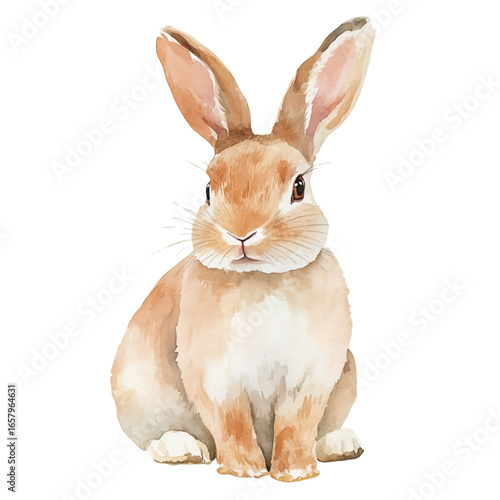 Watercolour clipart of a bunny
