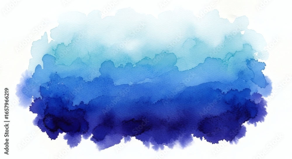 Obraz premium Watercolor blue gradient splash