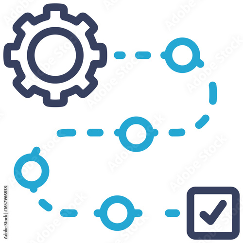 Process Outline Color Icon