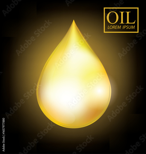 Oil drop. Vector illustration.