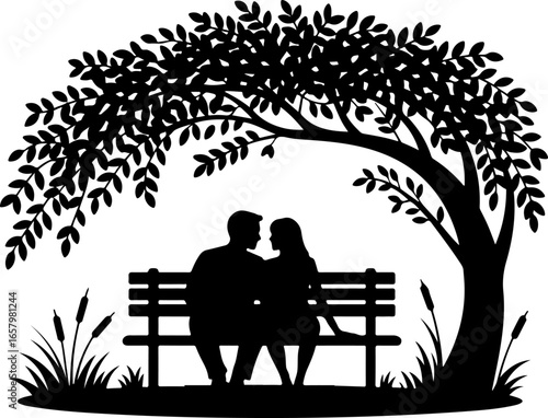 Romantic Moment Under the Tree vector bundle