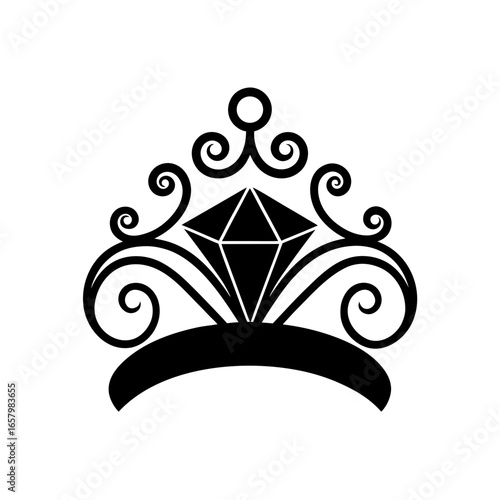 Diamond tiara vector art