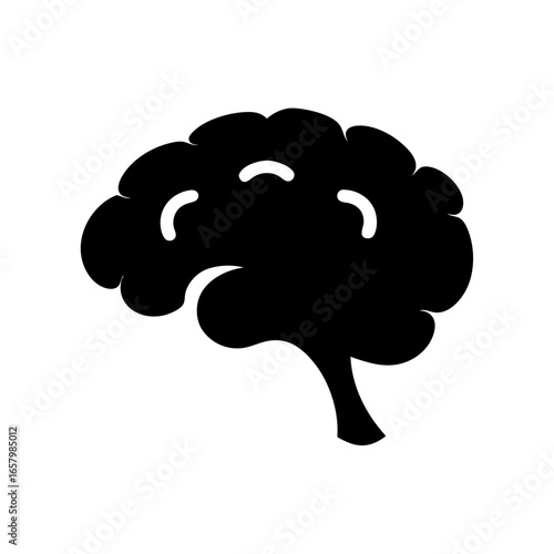 Stylized human brain silhouette representing knowledge, intelligence, and cognitive function