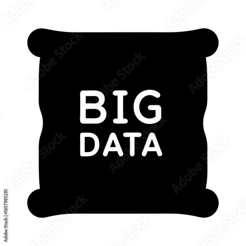 Big Data is represented by black boardlike frame and white lettering