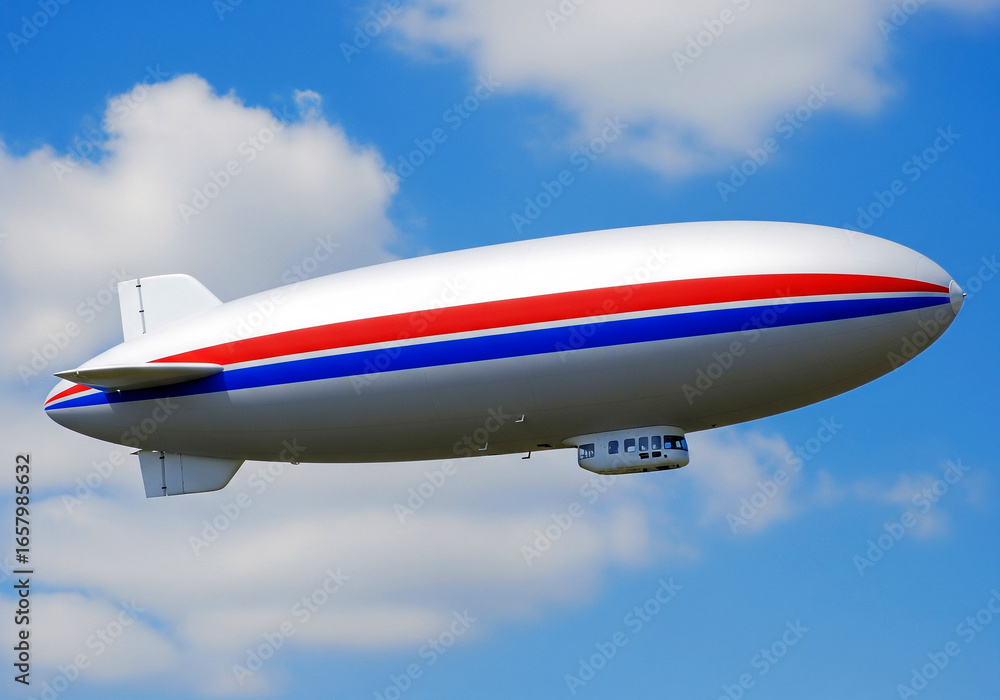 Fototapeta premium Blimp In The Sky