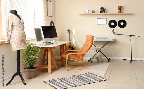 Interior of recording studi...