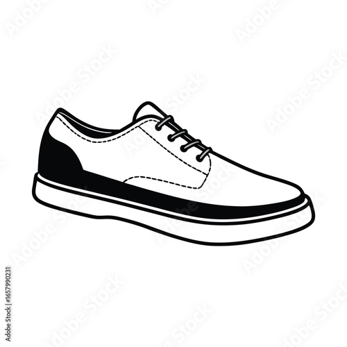 casual shoe graphic on white background