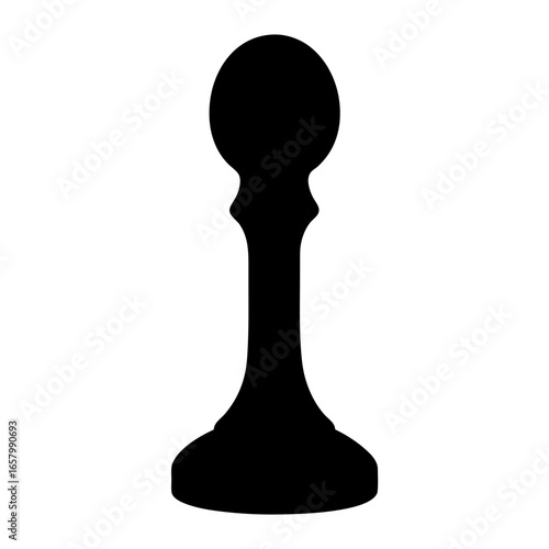 Dramatic Black Chess Pawn Silhouette Ready for the Strategic Game Ahead