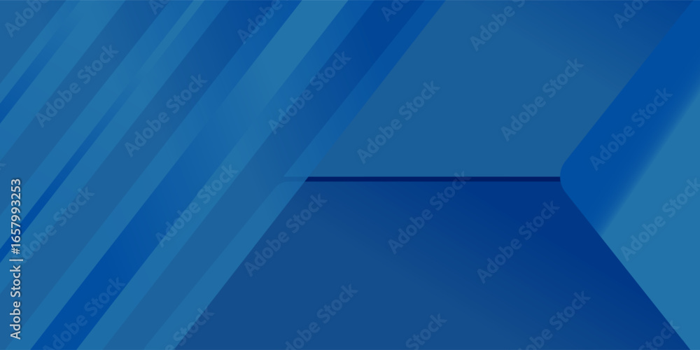 Obraz premium Abstract blue background with glowing geometric lines. Modern blue gradient square shape design. Futuristic technology concept. Suit for brochure, corporate, website, poster, banner, cover modern
