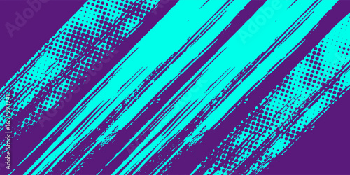Wallpaper Mural Abstract Sports Background with Blue and Purple Brush Texture and Halftone Effect. Grunge Background for Banner or Poster Design Torontodigital.ca