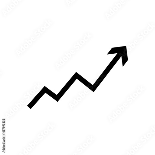 black arrow graph line chart moving up concept of stock market business growth transparent png file 