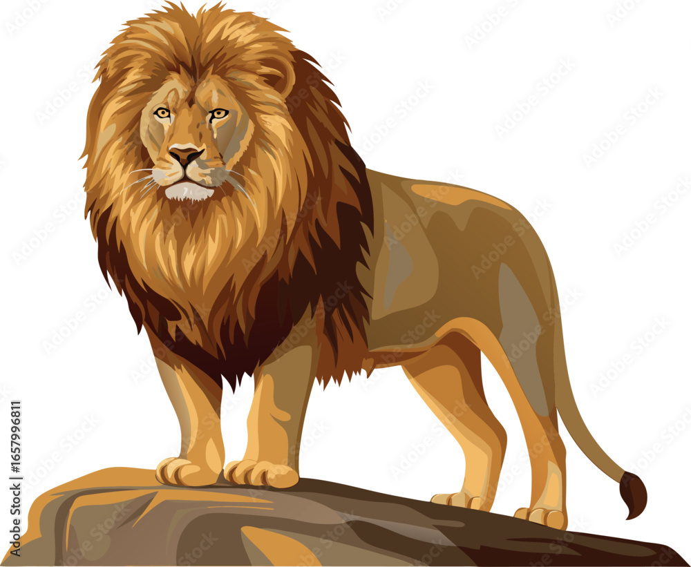 Obraz premium lion vector illustration concept eps