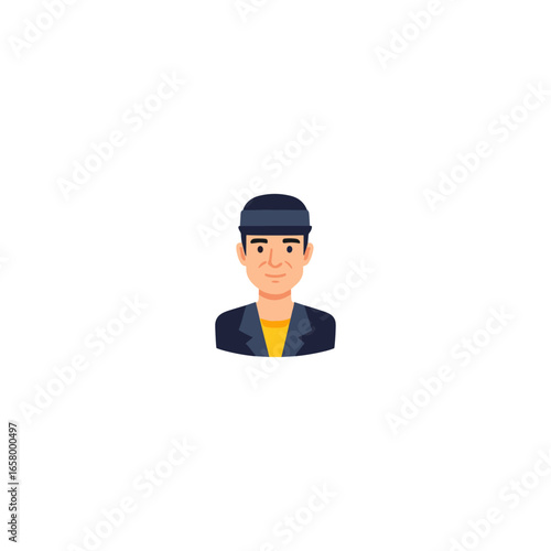 Male avatar icon logo flat vector design