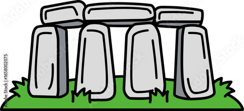  isolate illustration of Stonehenge UK