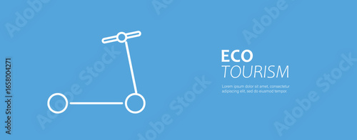 Graphic representation of an eco-friendly scooter concept