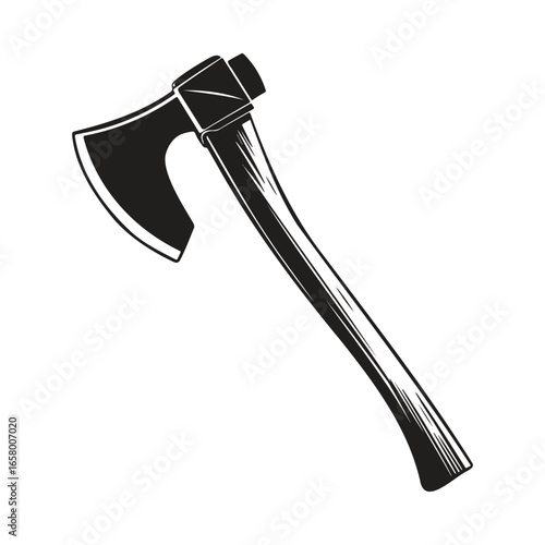 Hatchet or woodcutter axe vector design