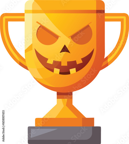 Halloween Trophy Awards Spooky Halloween Jack-o'-Lantern Trophy