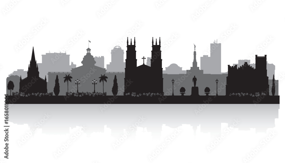 Fototapeta premium Columbia South Carolina city skyline silhouette