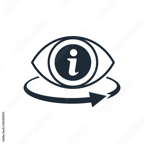 Informational news review. Latest facts, data. Vector linear icon illustration isolated on white background.