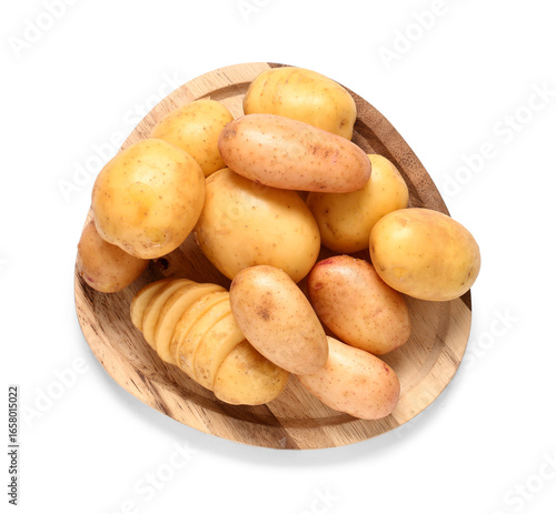 Fresh organic raw potatoes ...