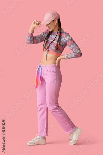 Fashionable young woman in ...
