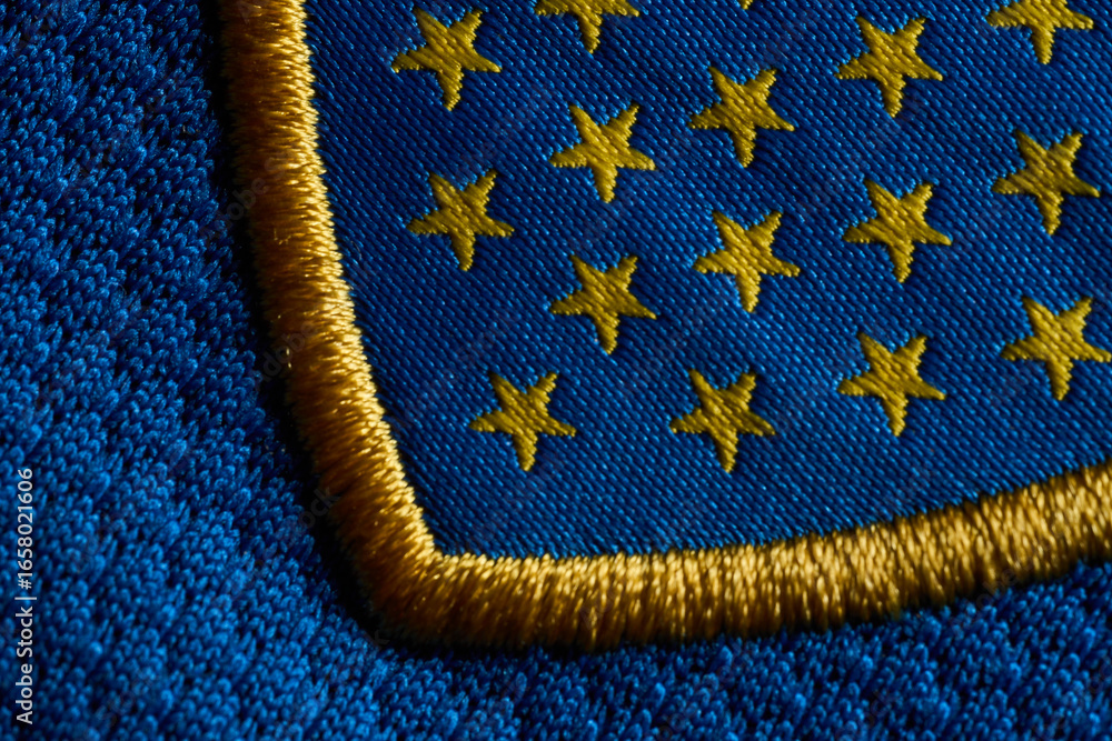 Φωτογραφία Blue and yellow abstract sports design